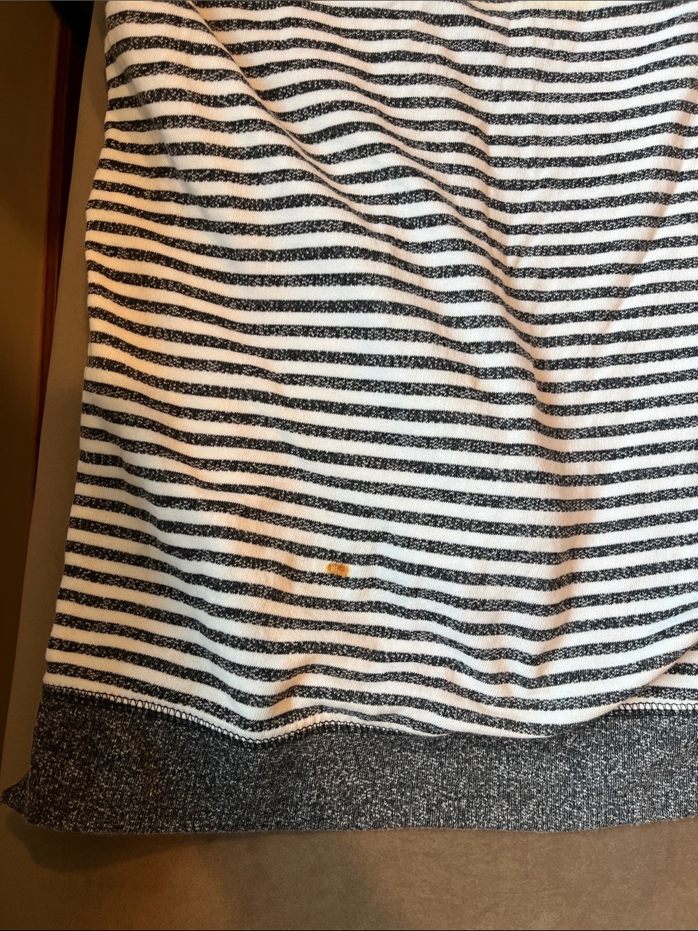 Bobbie Brooks Plus Size Gray & White Striped Hoodie - Picture 6 of 7